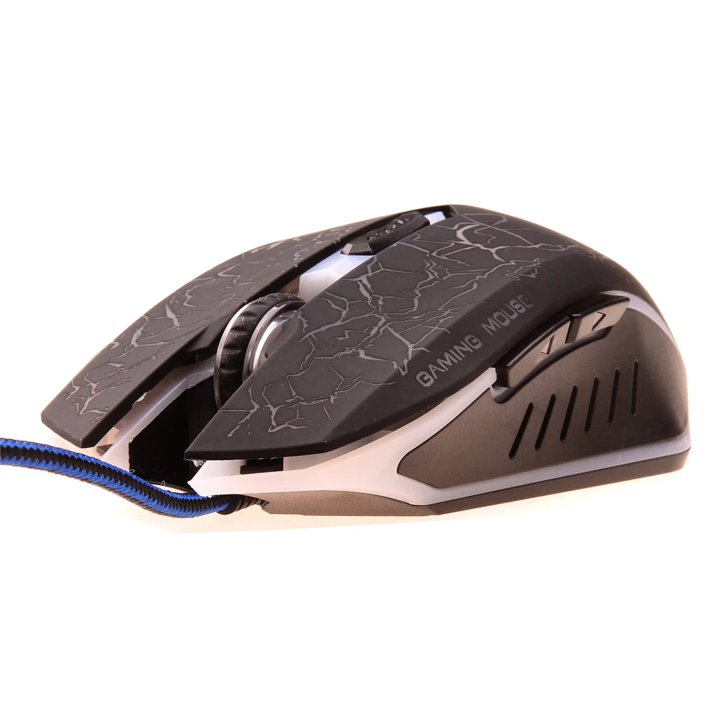 Профессиональная светодиодная игровая мышь RGB с подсветкой оптическая 800/1200/1600/2400