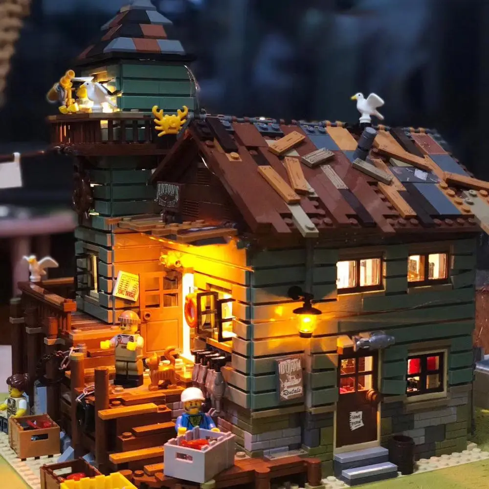 Old Fishing Store LED Light Set For Compatible IEGOset 21310 16050 Building Blocks bricks Toys Christmas Gifts | Игрушки и хобби