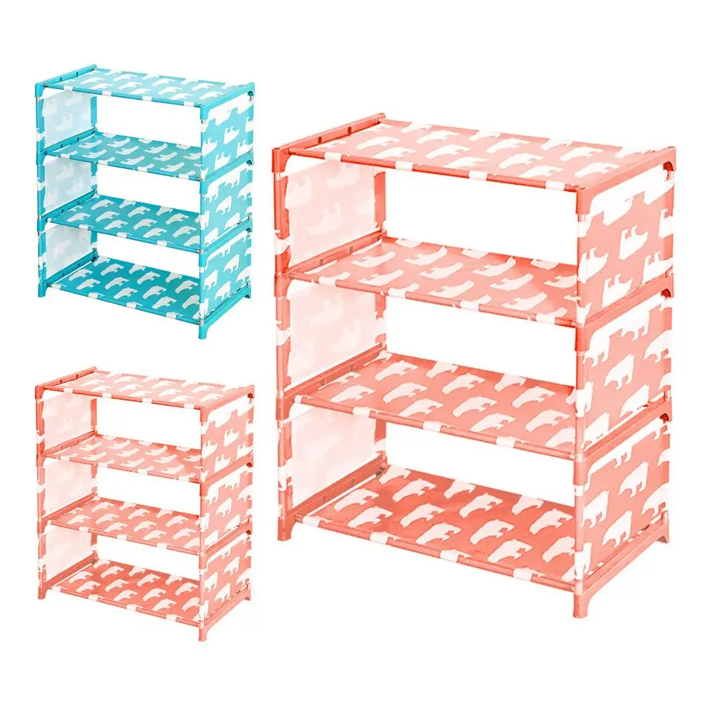 Новинка 3/4 многоуровневая домашняя Нетканая тканевая полка для хранения обуви с