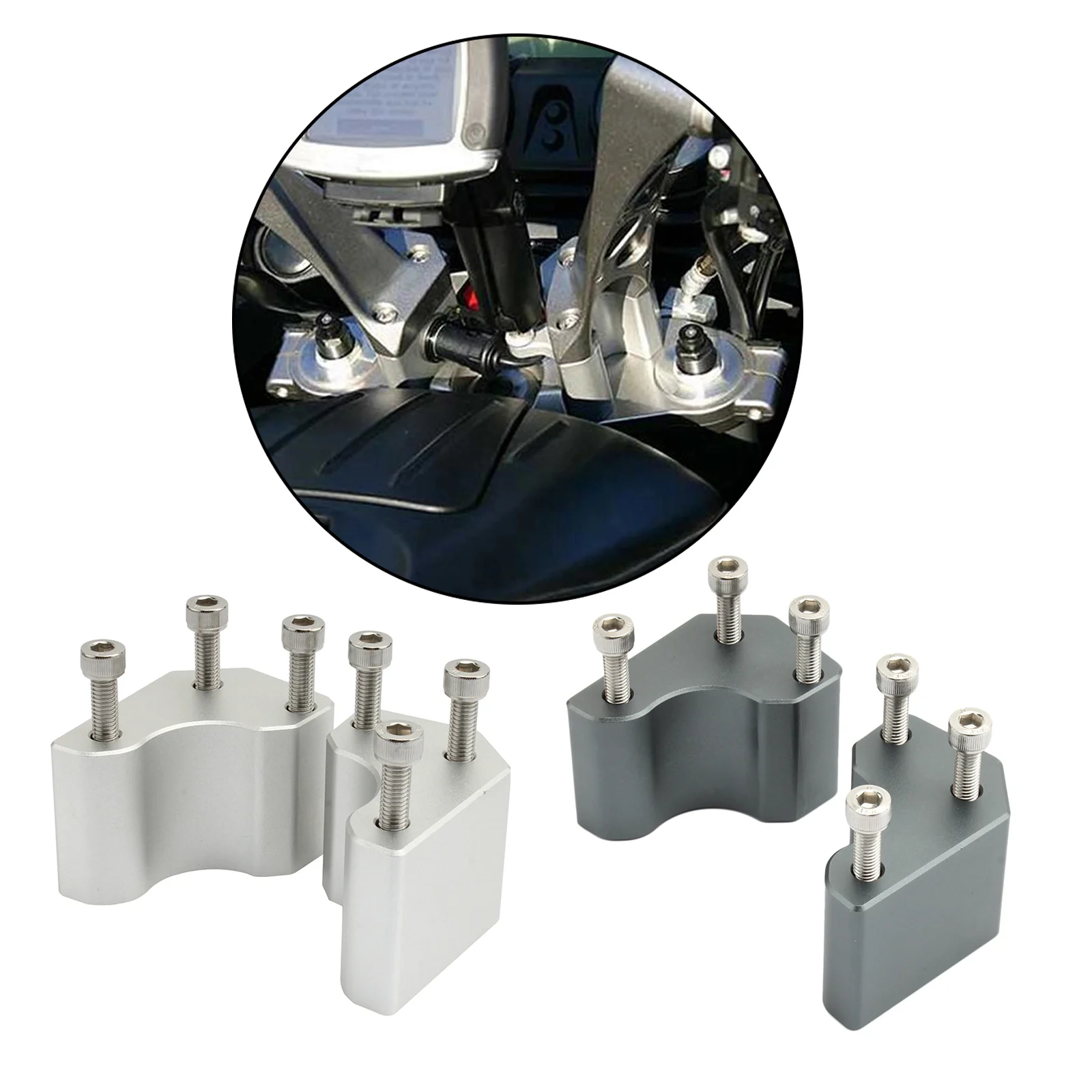 

Aluminum Handlebar Risers for Kawasaki Concours 14 Easy Install Heavy Duty