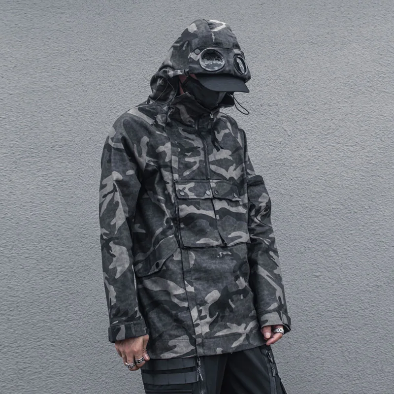 

High street season goggles tactical work loose hooded fleece camouflage more pockets
