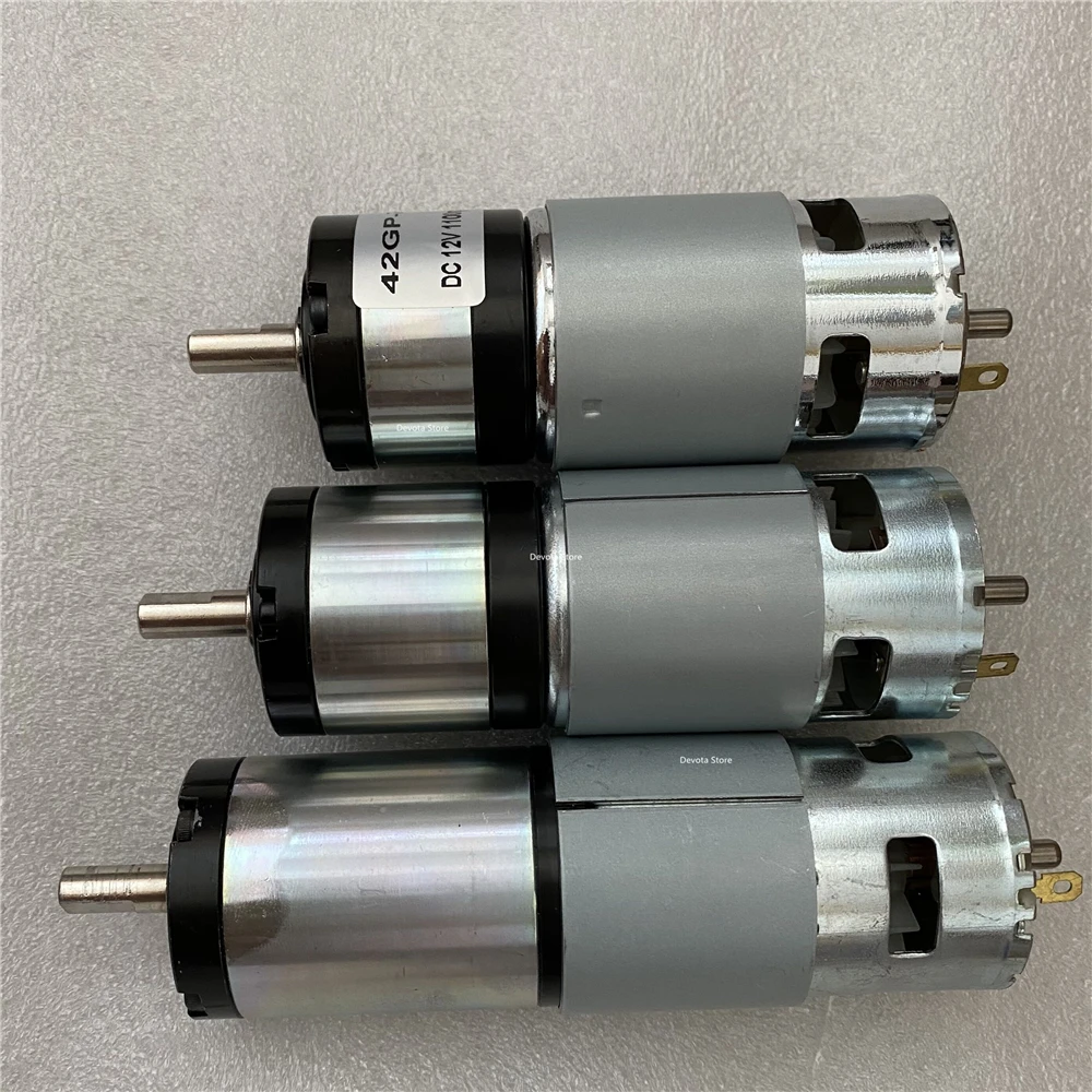 42GP775 AC/DC 12V/24V DC планетарный редуктор 42 мм крутящий момент металл сделай сам