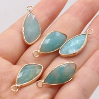 natural amazonite pendant irregular shape necklace pendant for jewelry making diy necklace earrings accessories 10x25mm