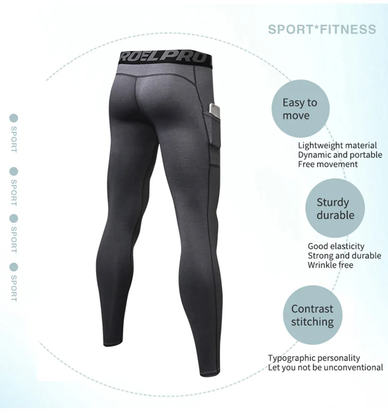 Winter Quality Thermal Casual Pants Men Brand Compression Tights Skinny Leggings Men Fashion Elastic Fitness Male Trousers