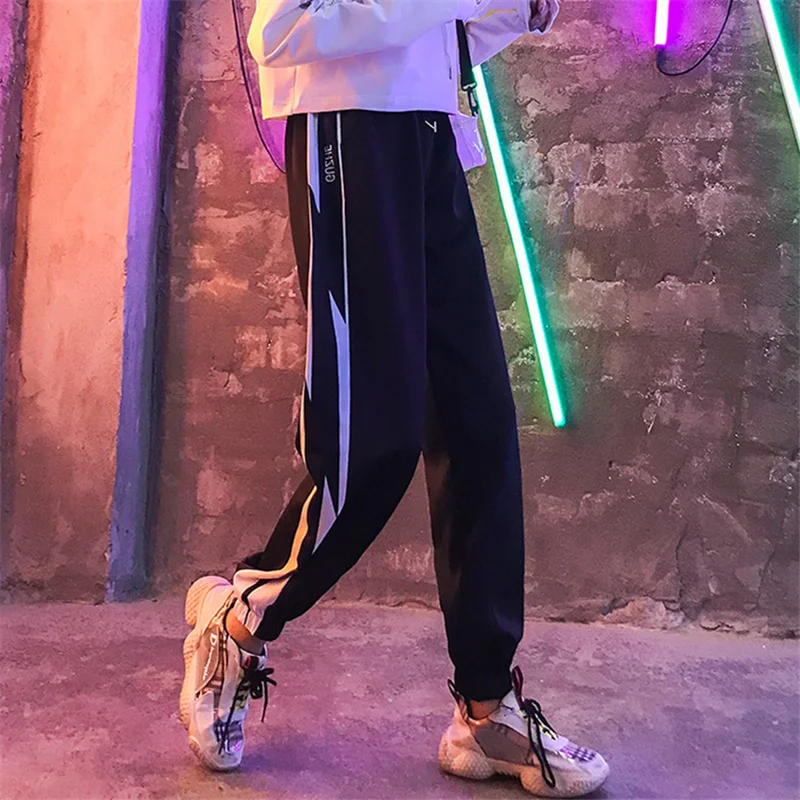 Женские зимние свободные спортивные брюки в Корейском стиле повседневные