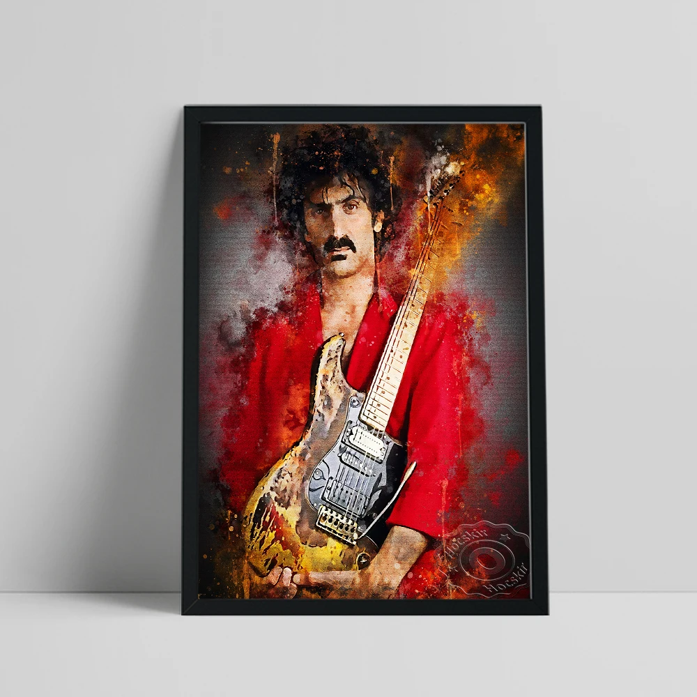 

Frank Zappa Poster, Zappa Innovate Rock Guitarist Wall Picture, The Mothers Of Invention Band Zappa Guitarist Prints, Fans Gift