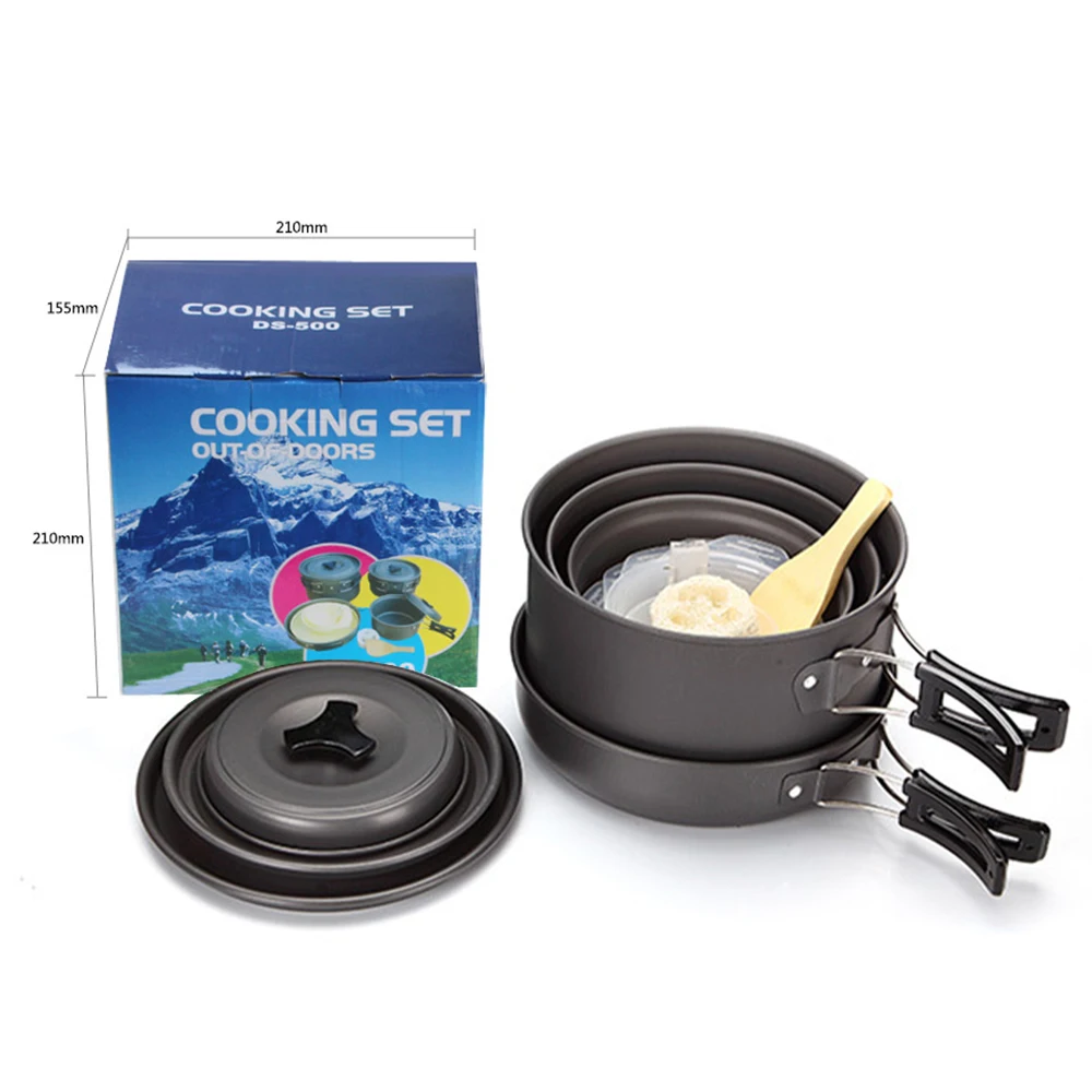 

15pcs Camping Cookware Set Outdoor Hiking Cooking Picnic Bowl Pot Pan Cooking Tools Kit Camp Accessories