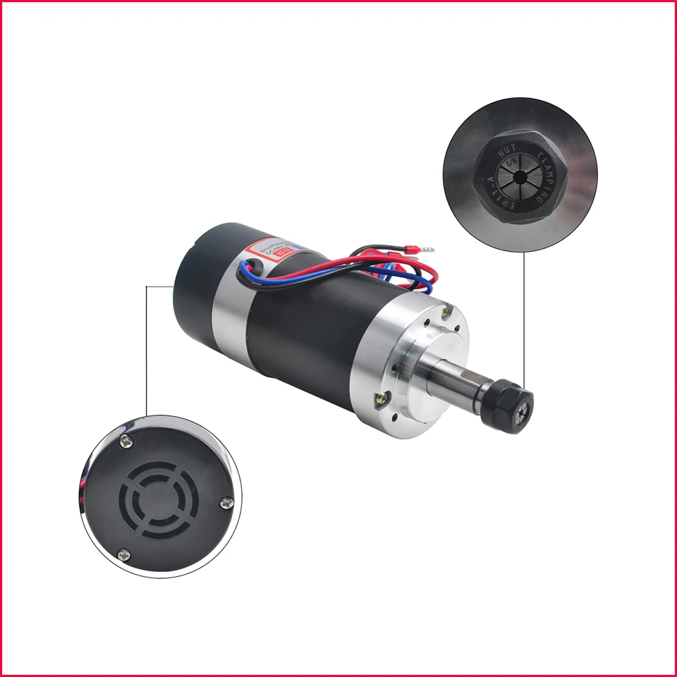 Шпиндель с ЧПУ 400 Вт бесщеточный двигатель шпинделя постоянного тока ER11 55 мм