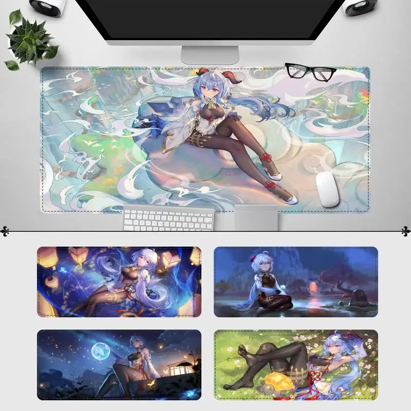 

40x90cm Ganyu Genshin Impact Mouse Pad Gamer Keyboard Maus Pad Desk Mouse Mat Game Accessories For Overwatch