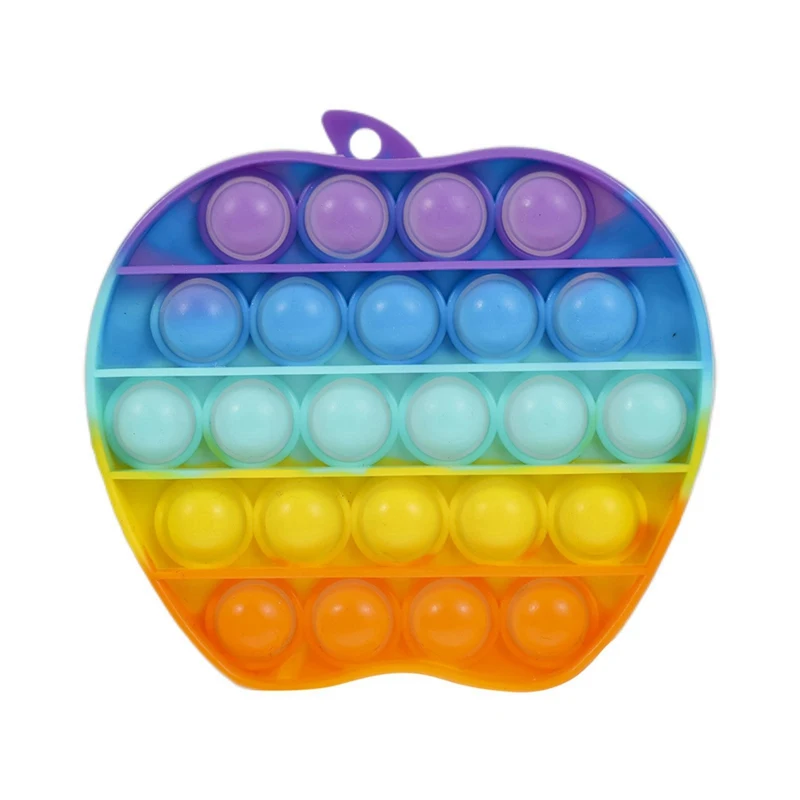 

1Pc Rainbow Push Bubble Sensory Toys for Kids Adult Autism Anxiety Stress Relief Toys Sensory Squishy Toys