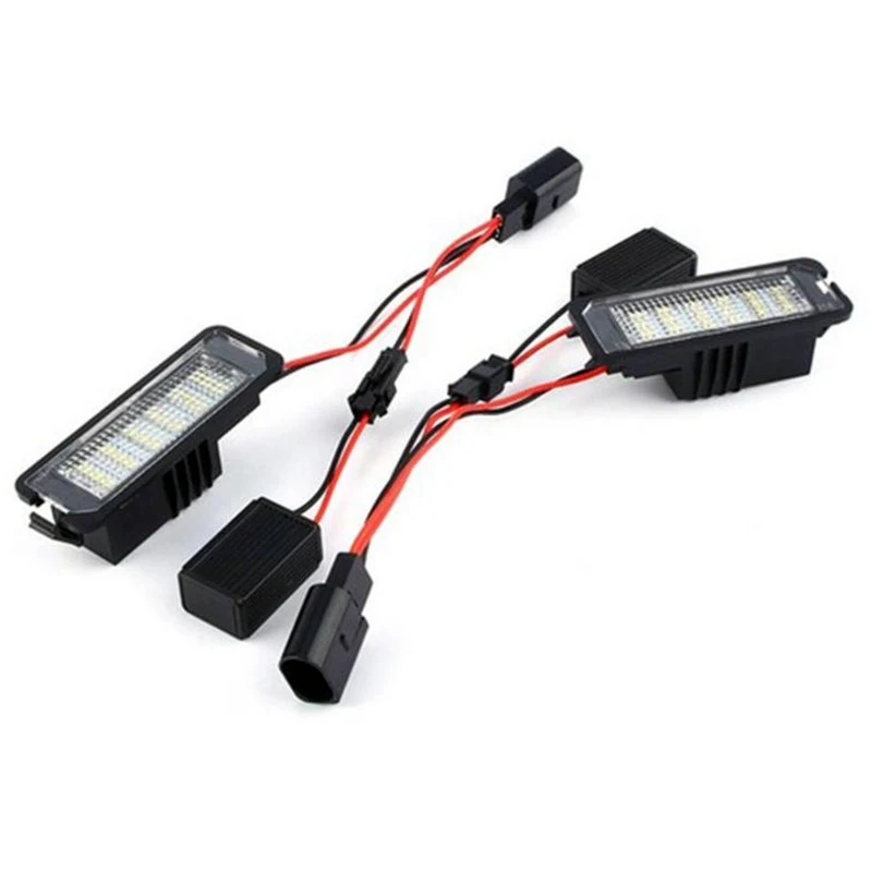 2 шт. светильник в 18xled подсветка номерного знака для VW GOLF 4 5 6 7 6R Passat B6 Lupo Scirocco Polo подсветильник ка