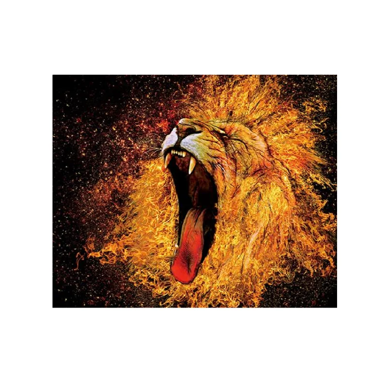 

Fashion Lion Patches for Clothing Biker Badge Heat transfer printing Strange things Animal Patch Clothes Stickers Christmas Gift