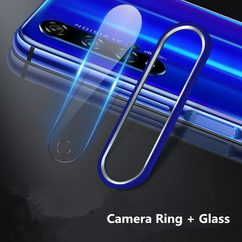 Закаленное стекло + металлическое защитное кольцо для Huawei Nova 5t Защитная пленка