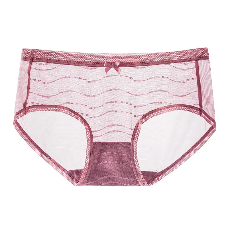 

Sexy Women Panties Summer Seamless Cute Bow Girls Underwear Sexy Lace Low-Rise Briefs Cotton Transparent Female Lingerie