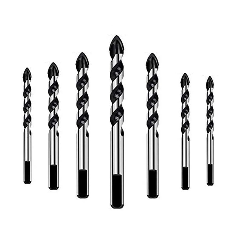 

7pcs 3-12mm Triangle Bit Threaded Wall Tile Concrete Drill Carbide Glass Triangle Twist Drill Bit Electric Hand Drill Bits Set