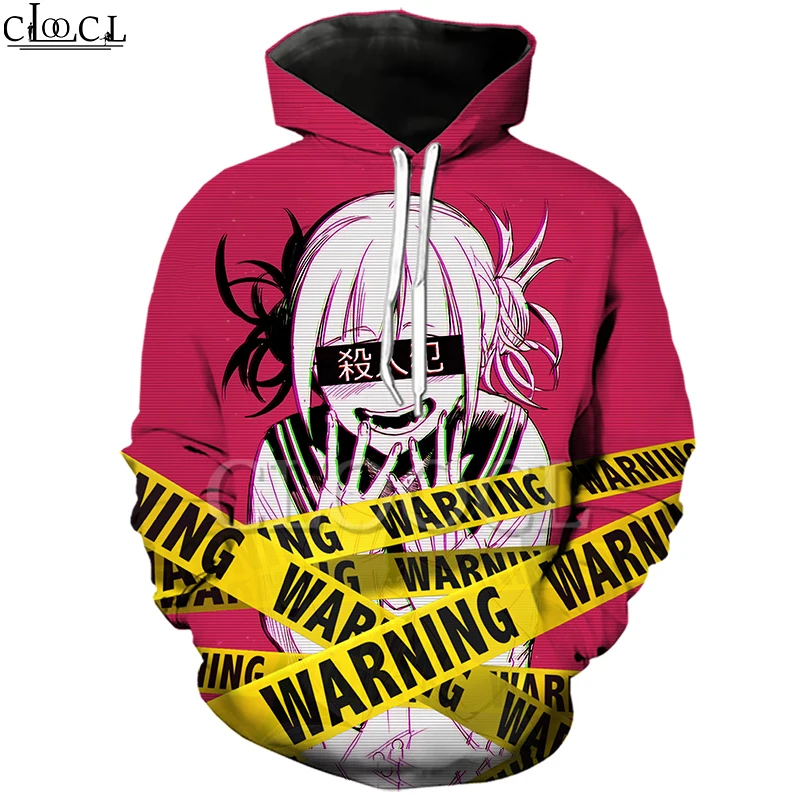

Anime Girl Toga Himiko My Hero Academia Hoodie Women's Men's 3D Print Long Sleeve Sweatshirt Warning Casual Hooded Pullovers
