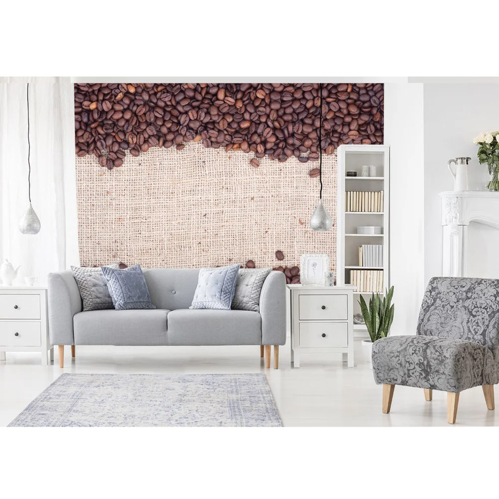 Пользовательские 3D фотообои современные кофейные зерна гостиная диван спальня