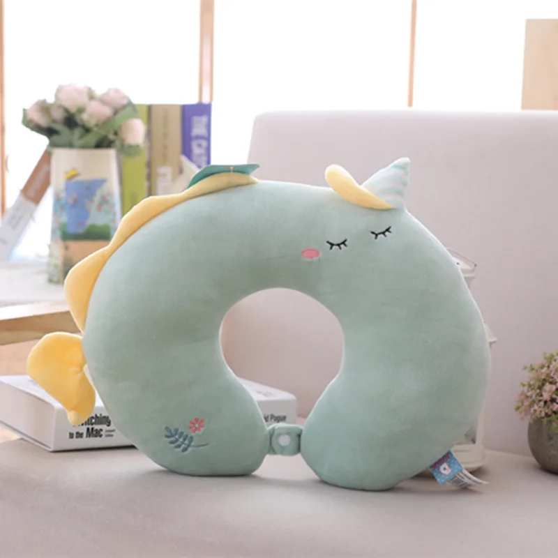 Подушка для шеи в виде единорога Подлинная плюшевая игрушка автомобиль офиса