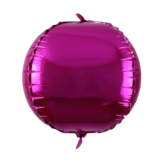 rose red 1 шт. 22 дюйма 4D круглый металлический объемный Золотой Серебряный фольга гелий надувной Свадебный декор принадлежности для дня рождения вечерние воздушный шар Globos - Цвет: rose red