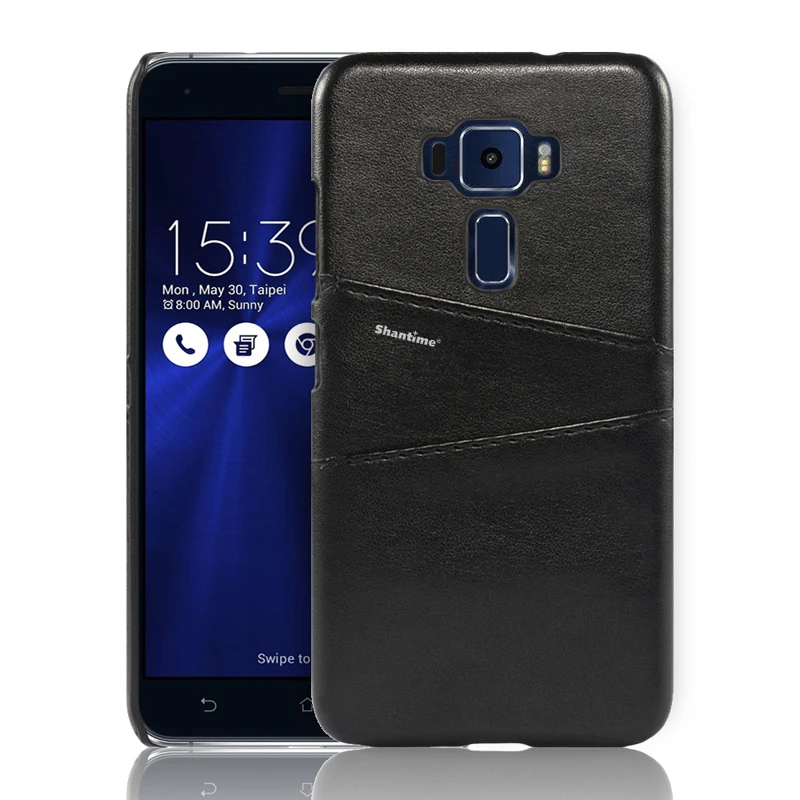 BLACK Для Asus Zenfone 3 ZE552KL ZE520KL кожаный чехол для Asus Zenfone 3 Max ZC553KL ZC551KL чехол для телефона Бизнес чехол - Цвет: BLACK