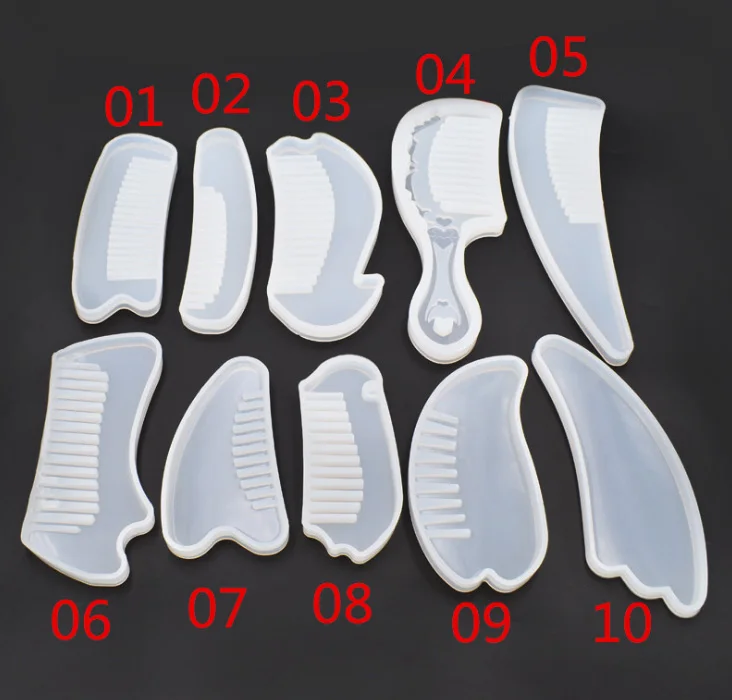 3D Прозрачная силиконовая форма для расчески формы эпоксидной смолы DIY ювелирные