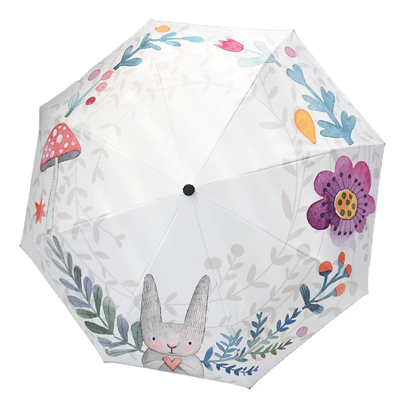 Зонт от дождя для женщин листьев гинкго Ветрозащитный зонты женский УФ Защитный