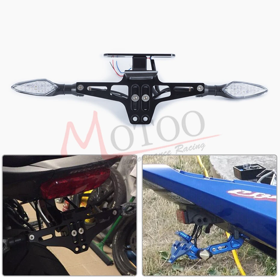 Универсальный алюминиевый мотоциклетный регулируемый угол Номерного Знака