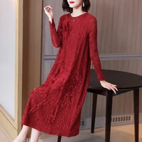 long sleeve dress women 2021 autumn and winter new high quality round neck loose dresses for women 45 75kg
