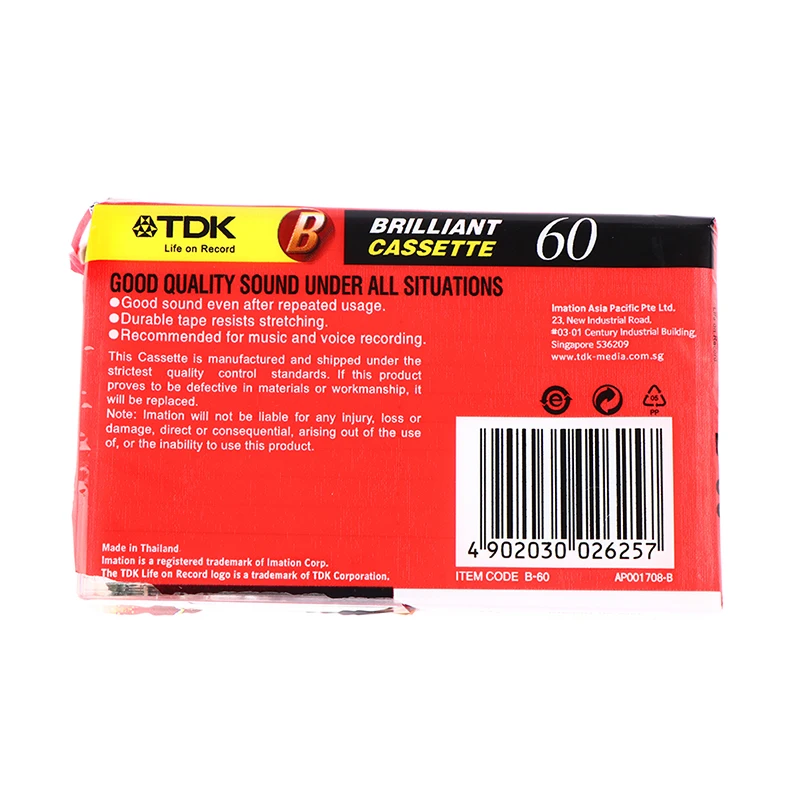 Стандартная кассета чистый ленточный проигрыватель пустая 60 минут магнитная