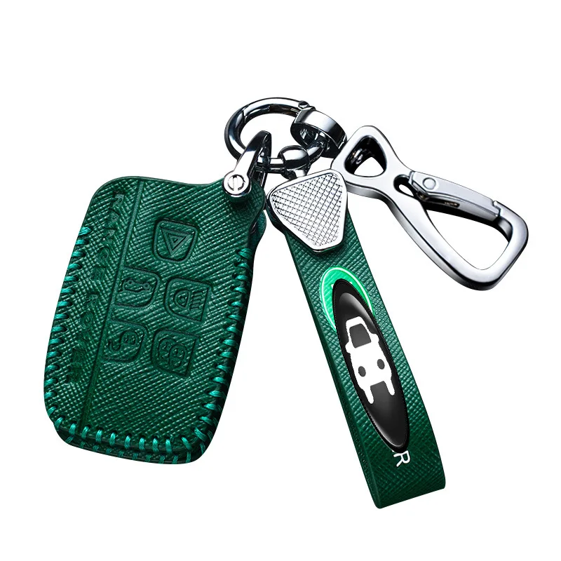 

For Land Rover RANGE ROVER SPORT Freelander 2 DISCOVERY 4 Genuine Leather Key Case Bag Shell Cover Cap Protector Car Accessories