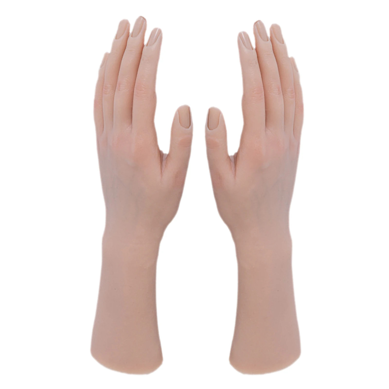 

Soft Silicone Practice Hand Mannequin Flexible for Acrylic Nails Nails Art Practice Tool Nail Display Manicure Supply