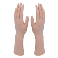soft silicone practice hand mannequin flexible for acrylic nails nails art practice tool nail display manicure supply