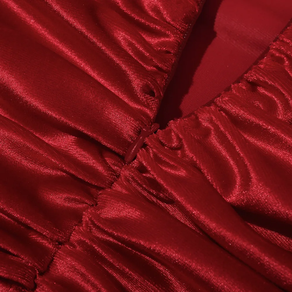 NEONBABIPINK красные бархатные вечерние платье сексуальная клубная одежда на одно