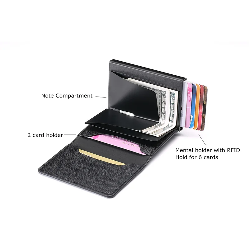 BISI GORO 2020 Новый Повседневный держатель для Карт RFID блокирующий бумажник карт в