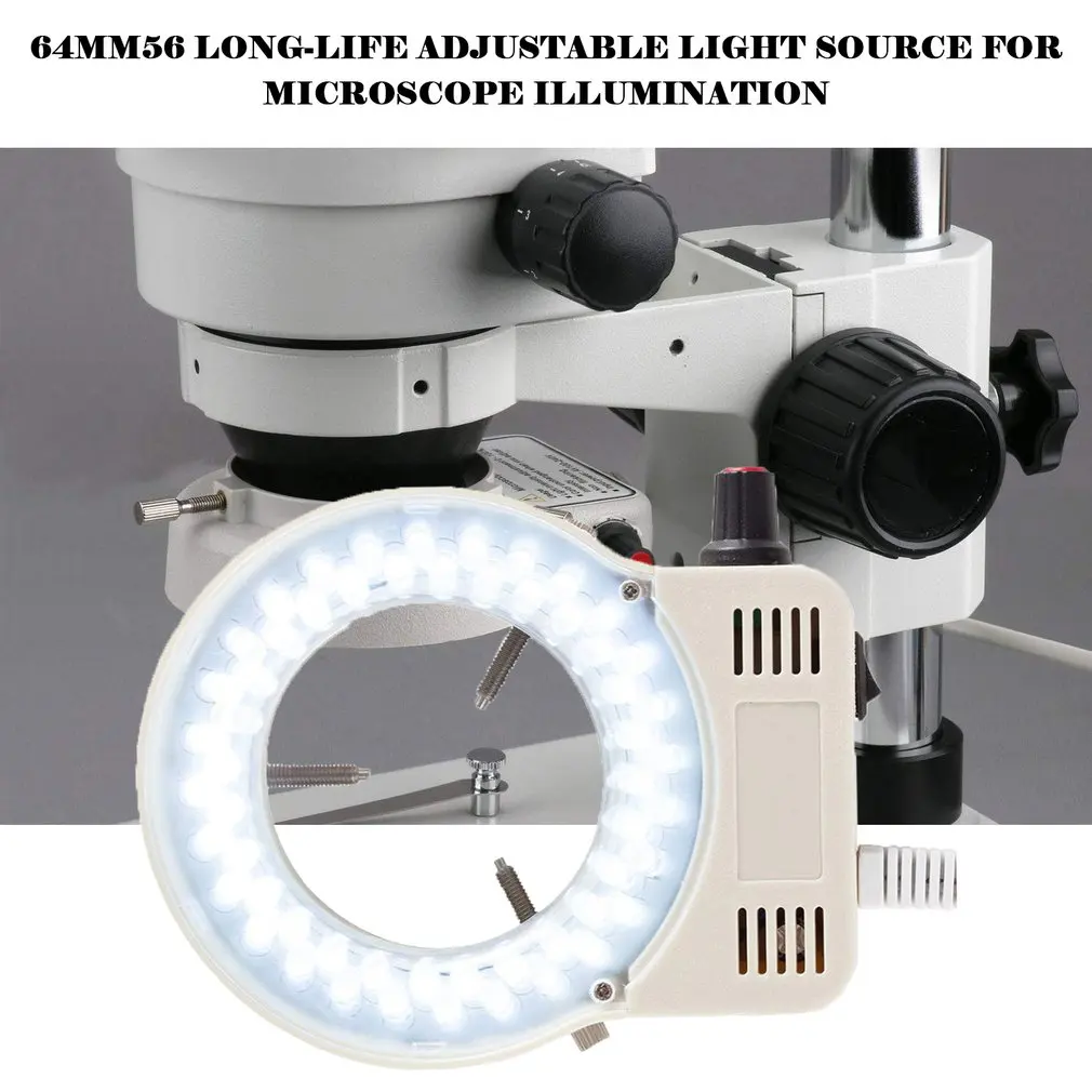 Микромикроскоп кольцевой светильник регулируемый 56 светодиодный осветитель для