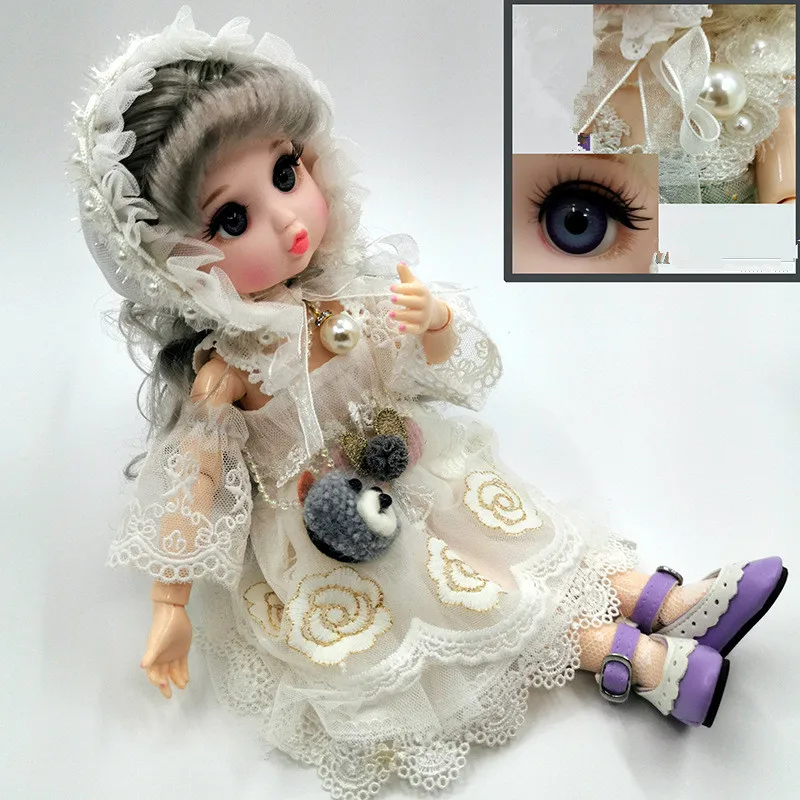 30 см BJD принцесса кукла 3D глаза 16 суставов подвижное 1/6 платье куртка брюки