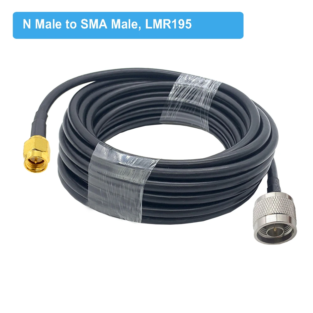 

N Type Male Plug to RP-SMA Female LMR195 RF Coaxial Cable Adapter 50-3 50Ohm Pigtail Jumper 3G 4G 5G LTE Extension Cord 20CM-25M