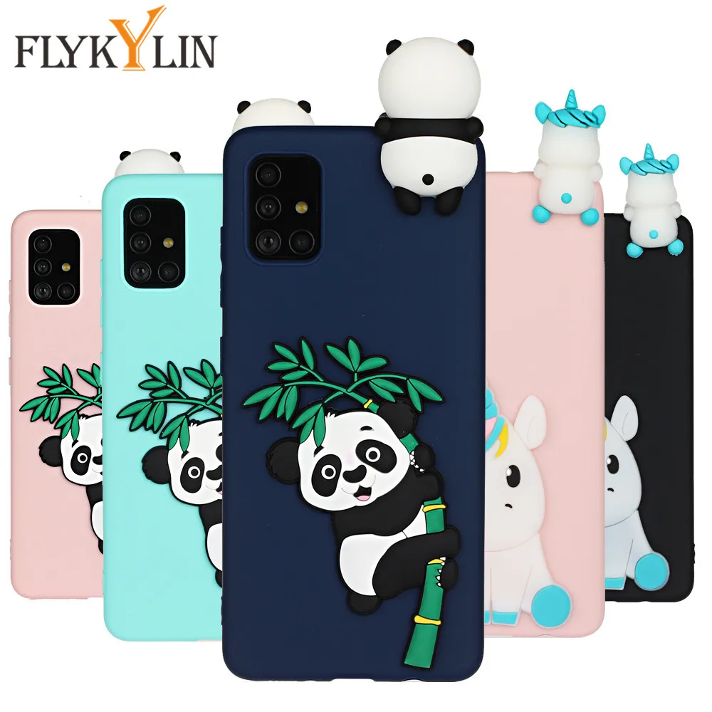Чехол FLYKYLIN для Samsung Galaxy A51 A41 A71 A01 A11 A21 A31 A81 A91 A40 A50 A70 чехол с милым 3d-рисунком панды