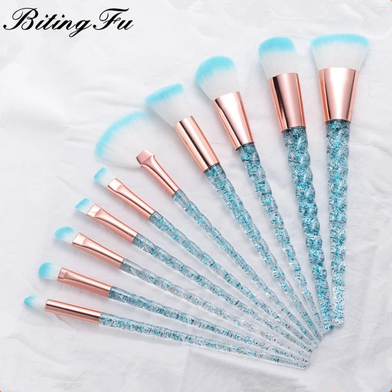 10 шт. кисти для макияжа brochas pinceis de maquiagem pezzel do maseczki ojos бровей pinceau sourcil