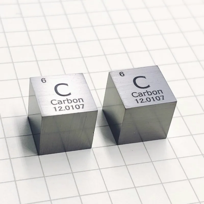 

MIRROR POLISHED High Purity 99.9% Carbon C Element Periodic Table Cube 10mm