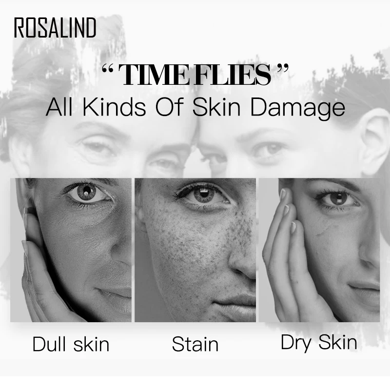 ROSALIND Vitamin C Face Serum Hyaluronic Acid For Acne Treatment Whitening Cream Anti Aging Remove Black Dot Skin Care 15ml | Красота и