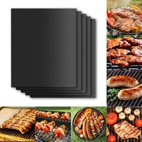 bbq grill mat barbecue outdoor baking non stick pad reusable cooking plate 40 30cm for party ptfe gril mat tools accessories