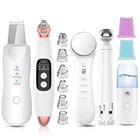 Ультразвуковой скребок для кожи + средство для удаления черных точек, Электрический Очиститель пор + нано-спрей, аппарат для отпаривания лица + искусство кожи лица + красота глаз