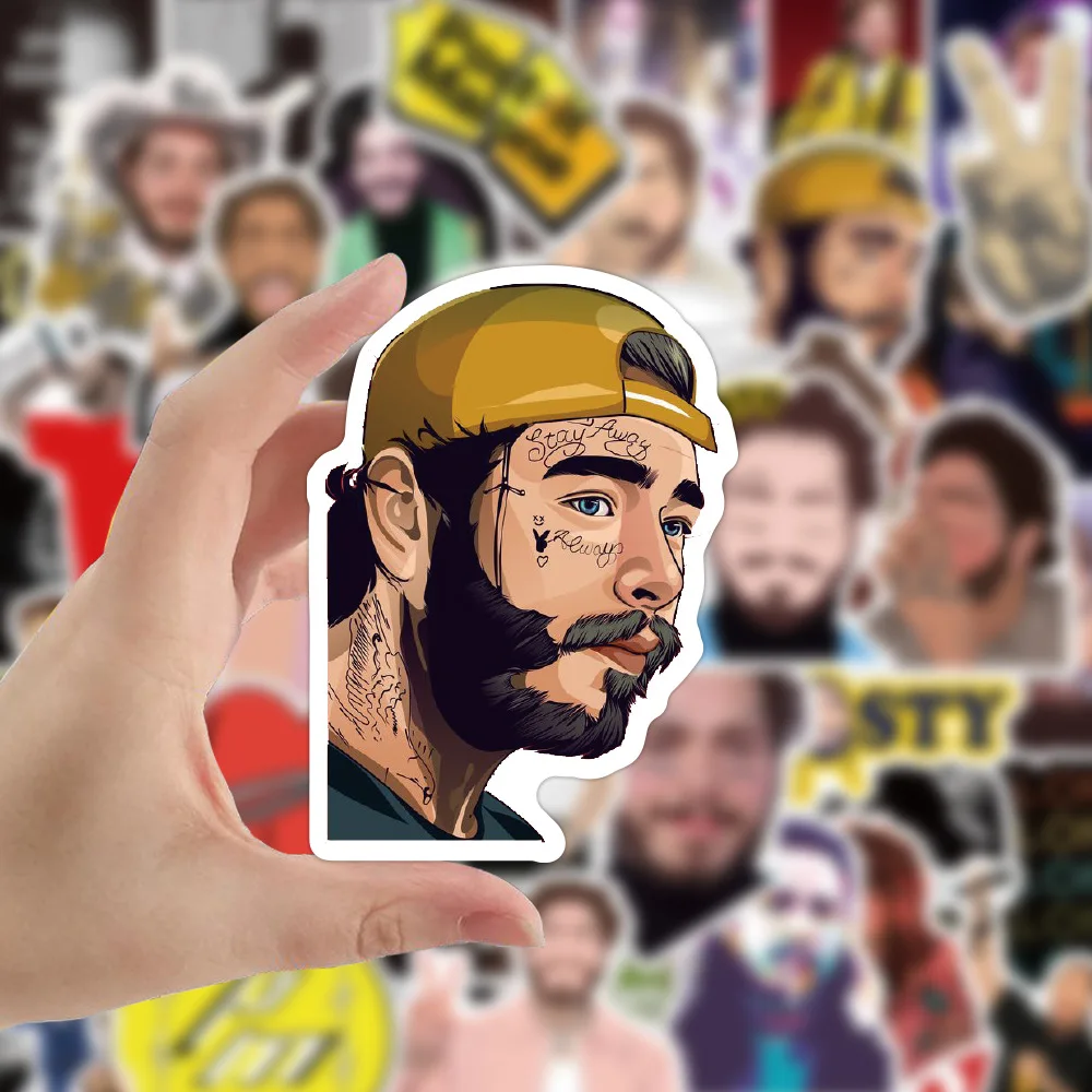 103050pcs singer post malone stickers laptop guitar luggage fridge skateboard phone waterproof cool sticker decal kid toys free global shipping