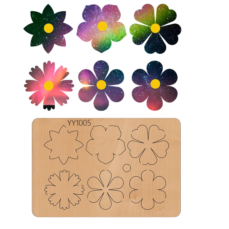 

Wooden die-cutting clipboard craft knife die flower wood die YY1005 is compatible with most manual die cutting