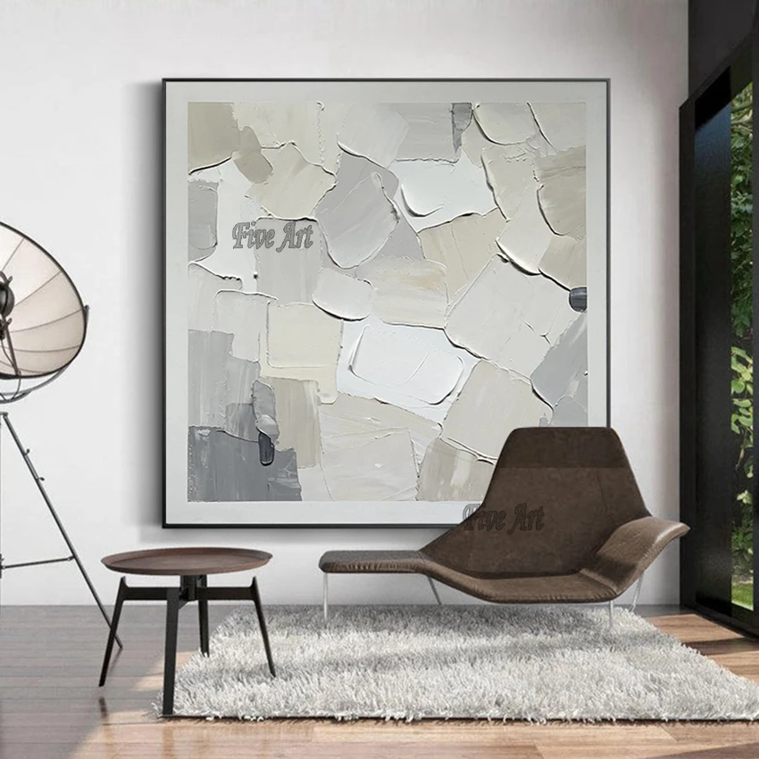 

Frameless Pure Handmade Abstract Knife Texture Abstract Oil Painting Canvas Wall Decor Art Hot Selling Pieces Acrylic Art