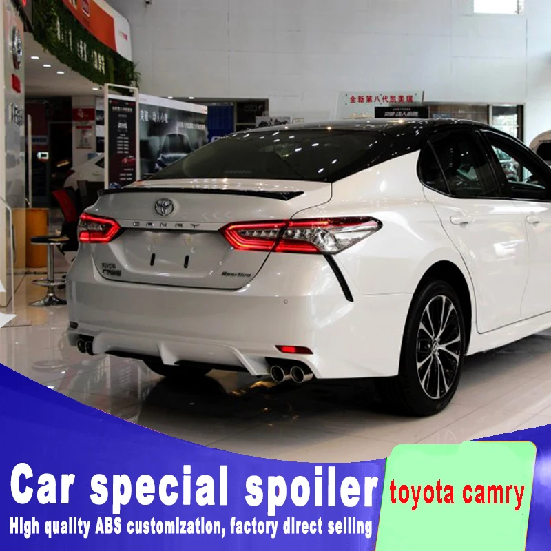 

New design For toyota Camry 2018 high quality and hardness ABS material spoiler by primer or DIY color paint camry spoilers