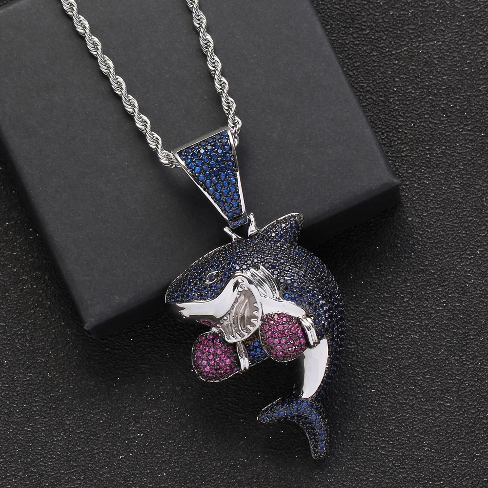 Модное сверкающее ожерелье с фианитами в стиле хип хоп CN091|Ожерелья подвеской| |