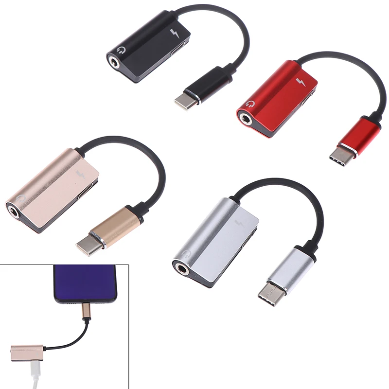 USB Type C аудио адаптер для зарядки 2 в 1 Тип штекер гнездо 3 5 мм разъем наушников +