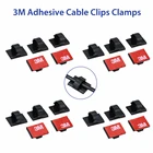 Wire Tie Cable Clamp Clip Holder For Car Dash Camera 3M Self-Adhesive 20pcs Line Clasp Clamp USB Cable Car Headphone Cable Clip
